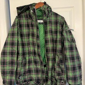 Roxy Limited Edition Snowboard Coat/Shell Large Plaid